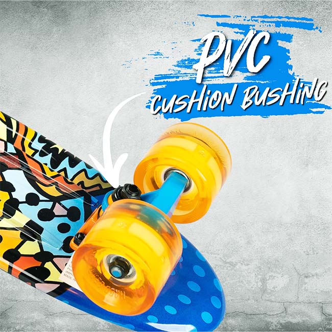 MADD GEAR 22-INCH SAHARA RETRO W/ LIGHT UP WHEELS SKATEBOARD