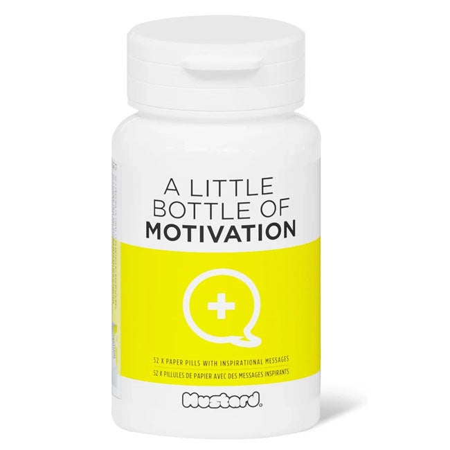 MUSTARD BOTTLE WITH MOTIVATION QUOTES