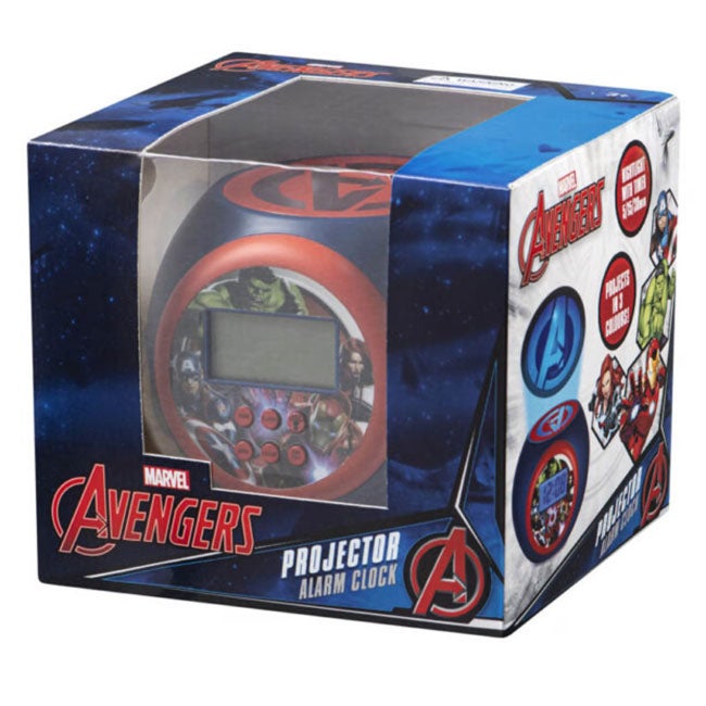 SMD MARVEL AVENGERS ROUND SHAPE PROJECTOR ALARM CLOCK - BLUE