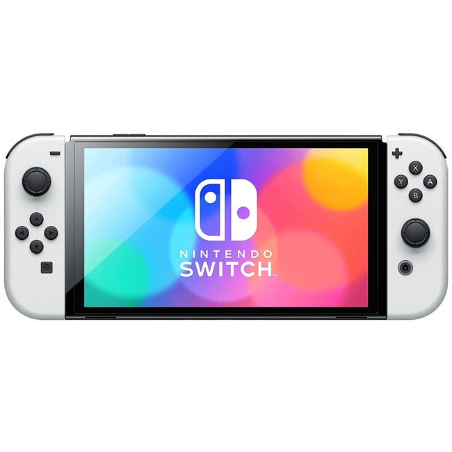 NINTENDO SWITCH OLED CONSOLE WITH WHITE JOY-CON