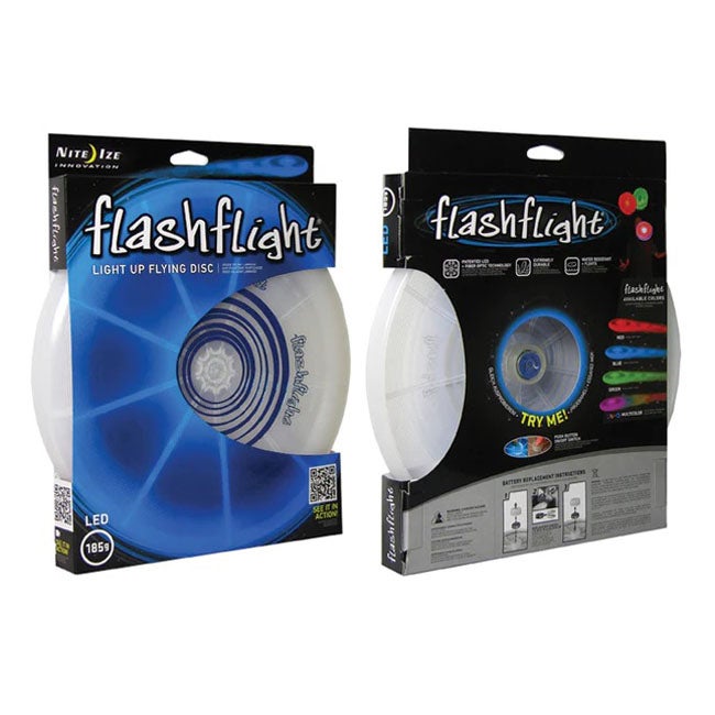 NITE IZE FLASHFLIGHT LED LIGHT UP FLYING DISC - BLUE