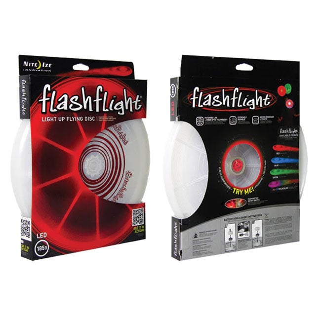NITE IZE FLASHFLIGHT LED LIGHT UP FLYING DISC - RED