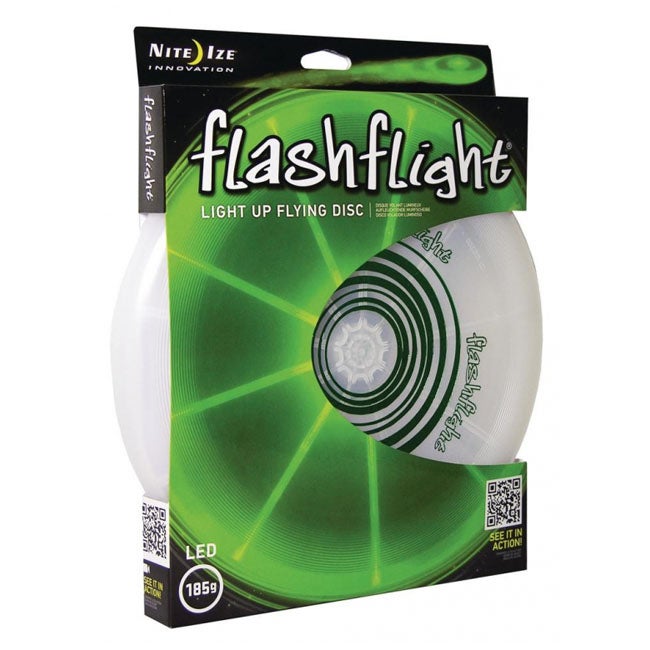 NITE IZE FLASHFLIGHT LED LIGHT UP FLYING DISC - GREEN