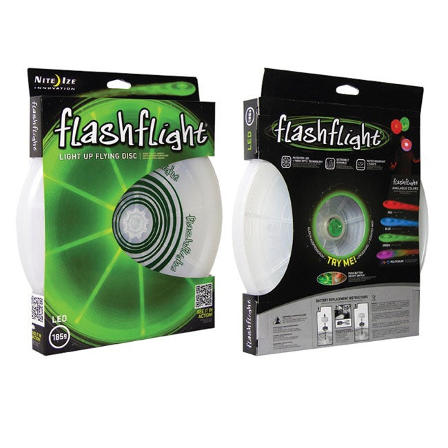 NITE IZE FLASHFLIGHT LED LIGHT UP FLYING DISC - GREEN