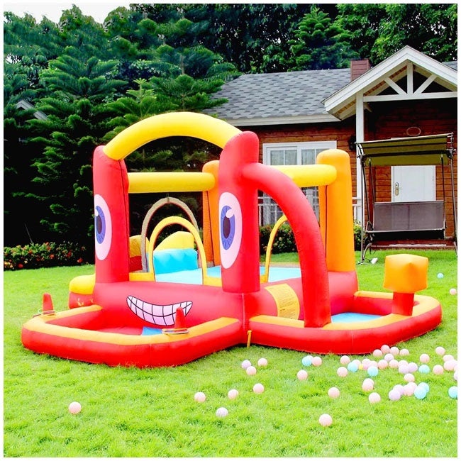 DR. DOLPHIN CRAB BOUNCE HOUSE WITH SLIDE - 95x295x195CM