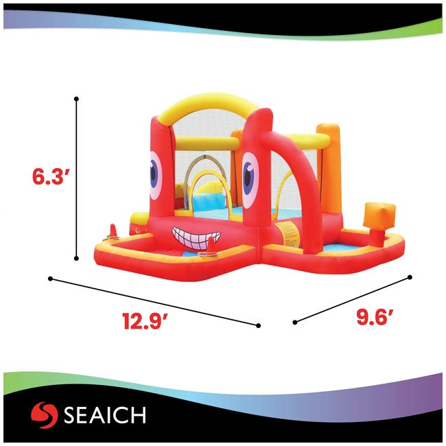 DR. DOLPHIN CRAB BOUNCE HOUSE WITH SLIDE - 95x295x195CM