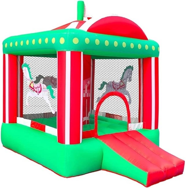 DR. DOLPHIN HORSE BOUNCER WITH SLIDE - 280X195X240CM