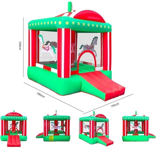 DR. DOLPHIN HORSE BOUNCER WITH SLIDE - 280X195X240CM