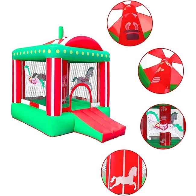 DR. DOLPHIN HORSE BOUNCER WITH SLIDE - 280X195X240CM