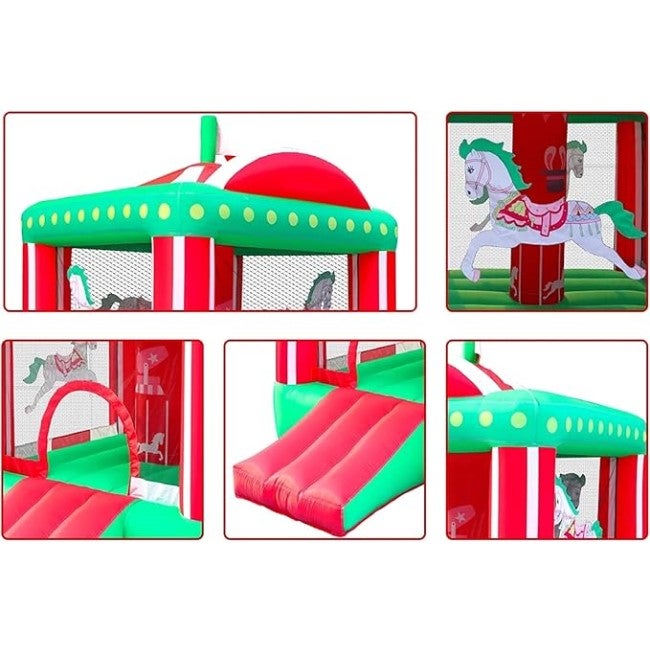 DR. DOLPHIN HORSE BOUNCER WITH SLIDE - 280X195X240CM
