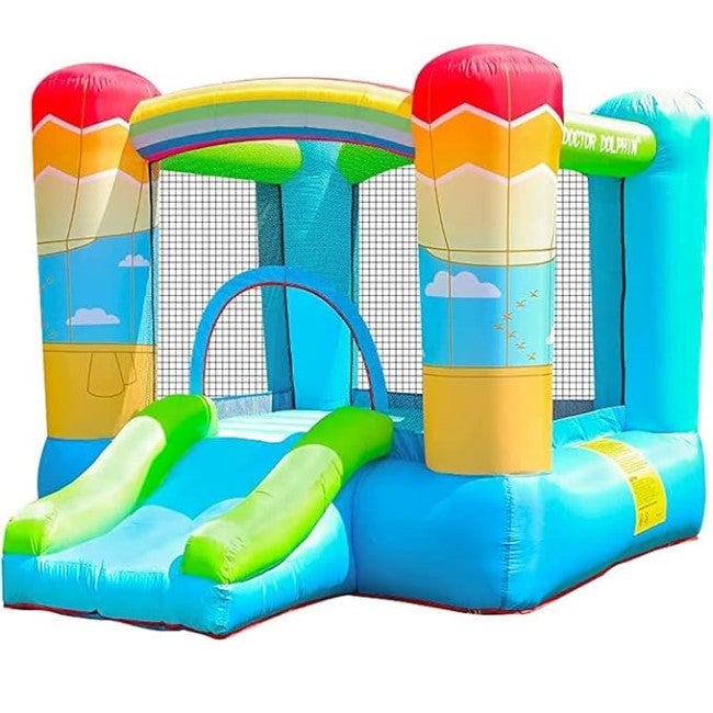 DR. DOLPHIN BOUNCER HOUSE WITH SLIDE - 270X200X168CM