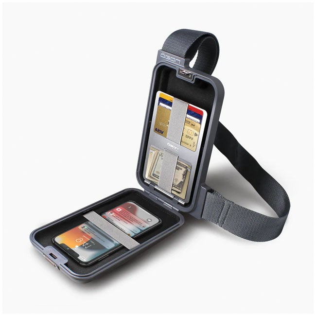 OGON PHONE SLING BAG AND WALLET ANODISED ALUMINUM NAVY BLUE