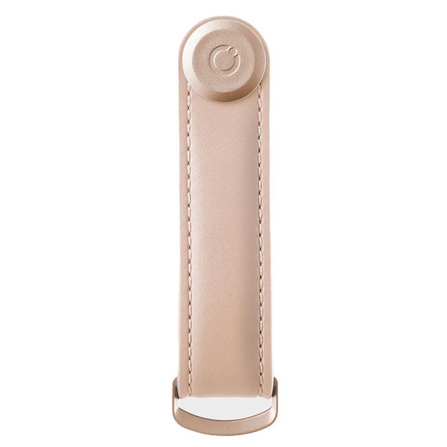 ORBITKEY ORGANISER LEATHER BLUSH WITH BLUSH STITCHING