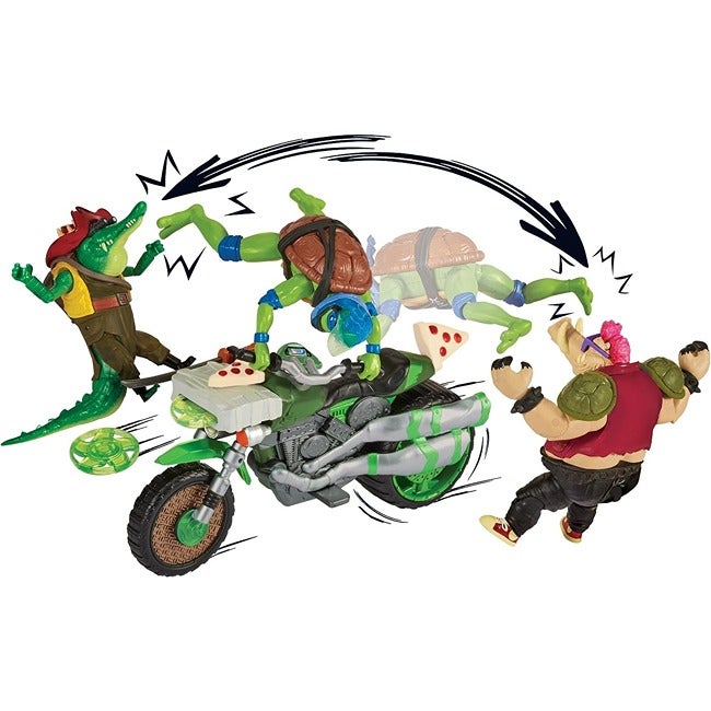 TMNT MUTANT MAYHEM NINJA KICK CYCLE WITH LEONARDO