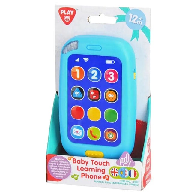 PLAY GO BABY TOUCH LEARNING PHONE EN AND FR BLUE
