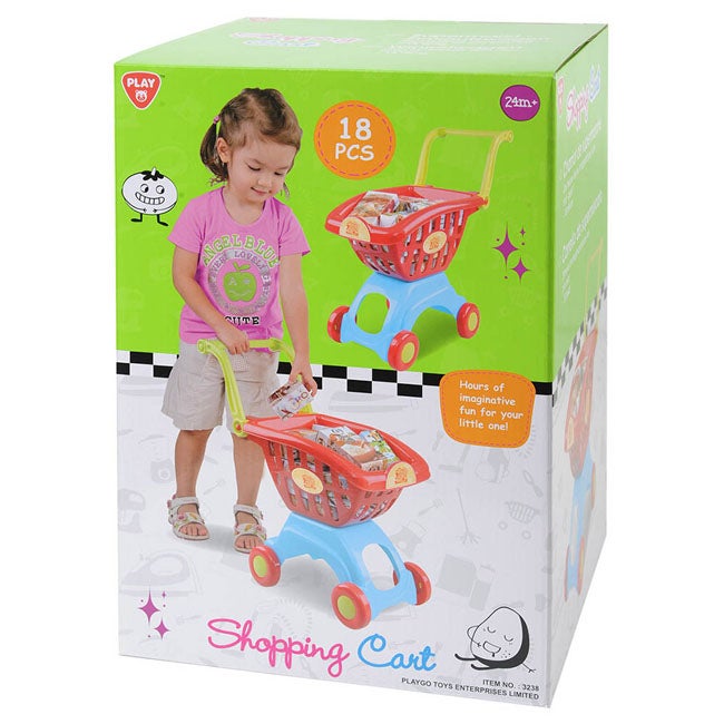 PLAY GO SHOPPING CART - 18 PCS