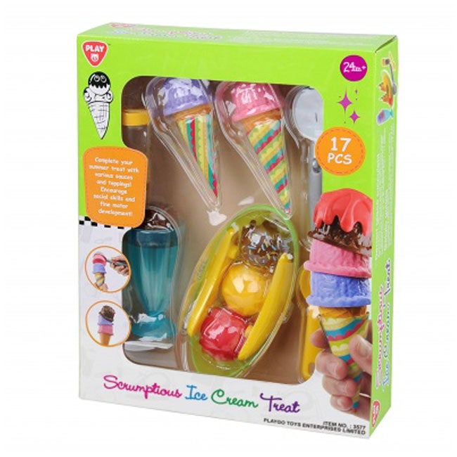 PLAY GO SCRUMPTIOUS ICE CREAM TREAT - 17 PCS