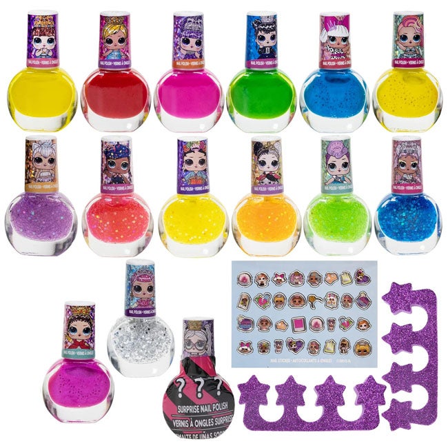 TOWNLEY GIRL LOL SURPRISE PEEL-OFF NAIL POLISH ACTIVITY SET