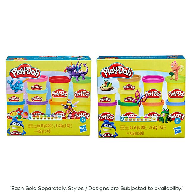 PLAY-DOH COLORFUL COMPOUND 9 PACK ASSORTED