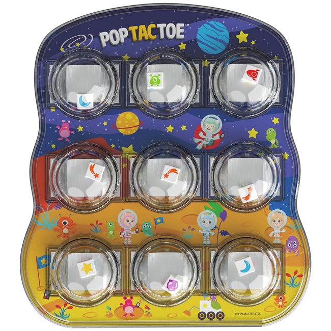 SPINMASTER LITTLE GAME SQUAD POP TAC TOE BOARD GAME