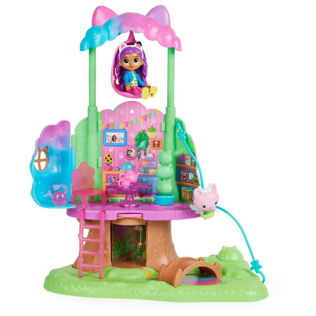 GABBY'S DOLLHOUSE KITTY FAIRY GARDEN TREEHOUSE