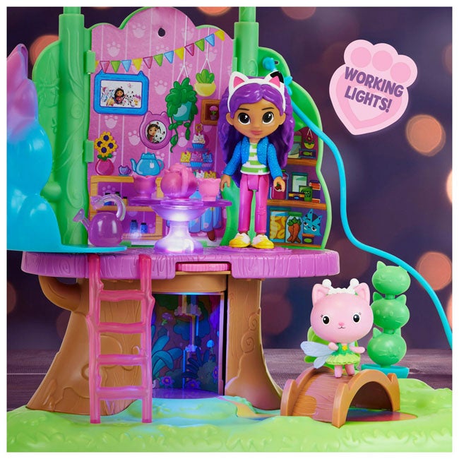 GABBY'S DOLLHOUSE KITTY FAIRY GARDEN TREEHOUSE