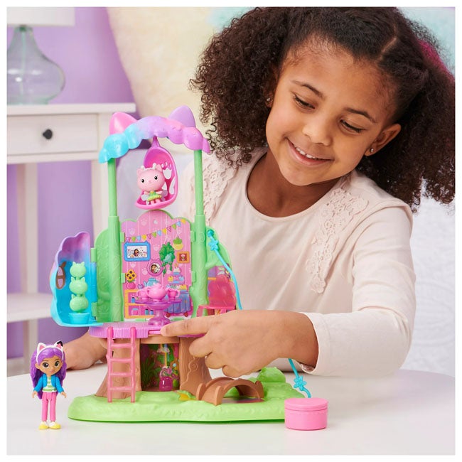 GABBY'S DOLLHOUSE KITTY FAIRY GARDEN TREEHOUSE
