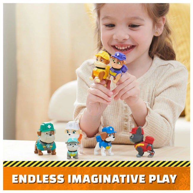 PAW PATROL RUBBLE AND CREW CONSTRUCTION FIGURES GIFT PACK