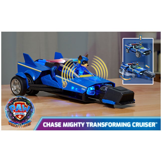PAW PATROL THE MIGHTY MOVIE TRANSFORMING CRUISER CHASE