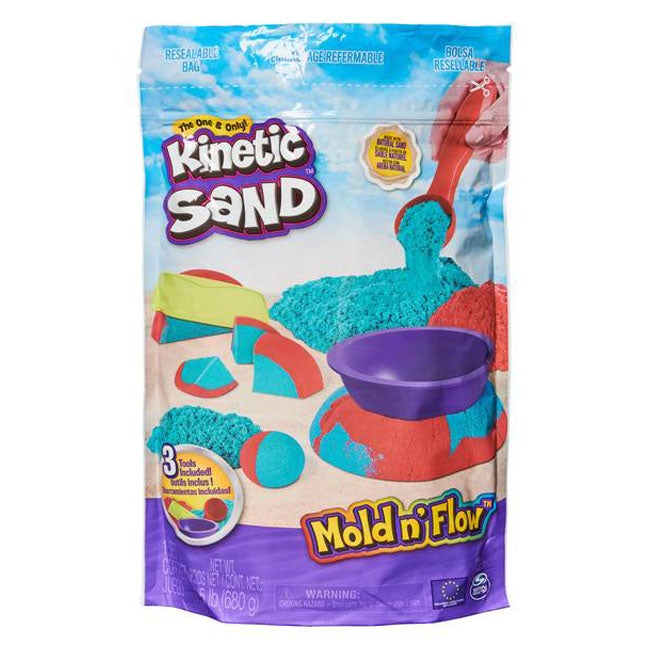 KINETIC SAND MOLD N FLOW 1.5LBS RED AND TEAL