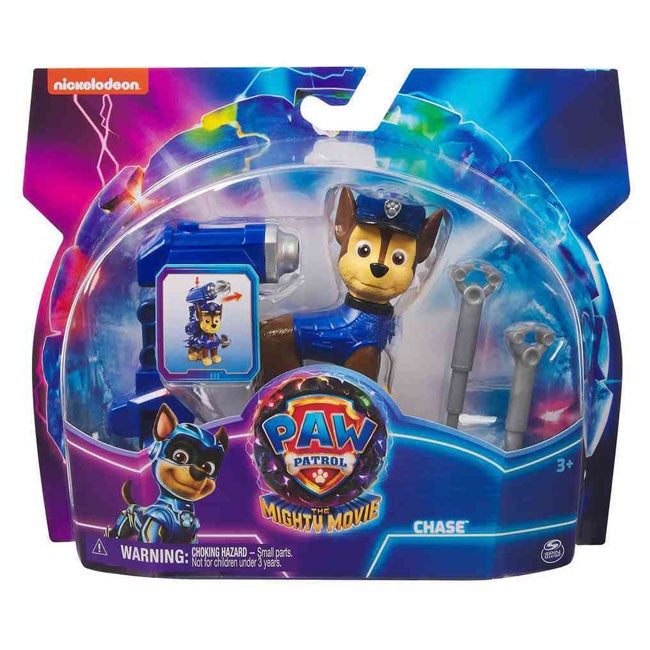 PAW PATROL THE MIGHTY MOVIE HERO WITH BACKPACK ASSTD