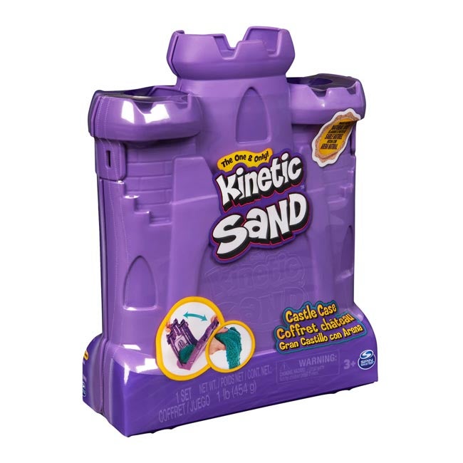 KINETIC SAND CASTLE CASE WITH 1LB TEAL PLAY SAND