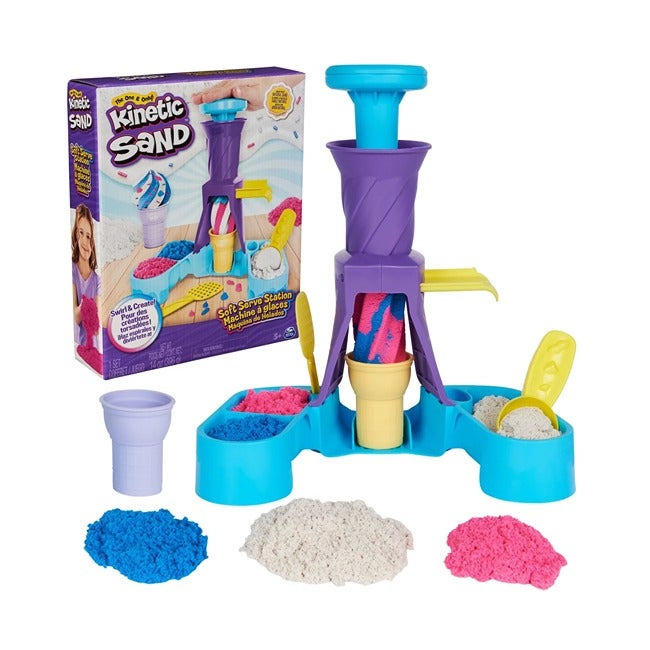 KINETIC SAND KIT WITH MAGIC SAND SOFT ICE CREAM