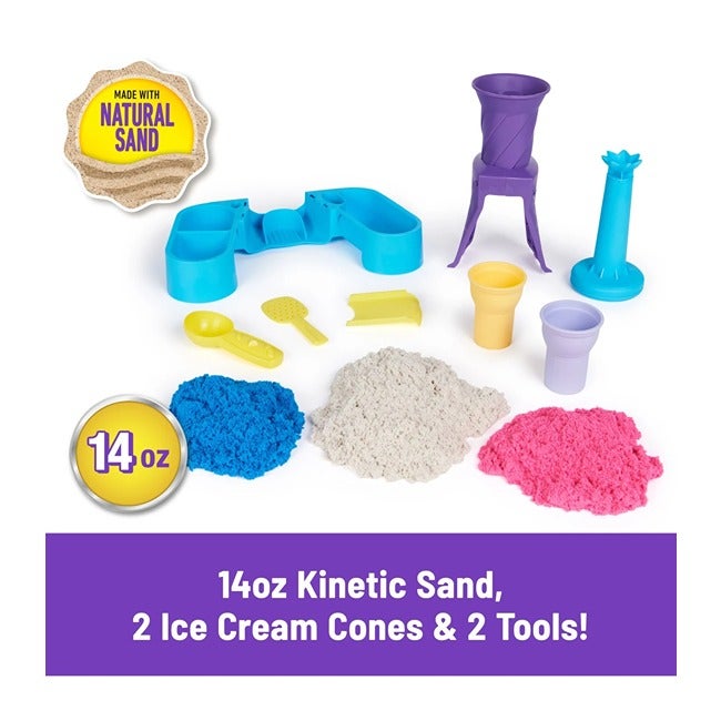 KINETIC SAND KIT WITH MAGIC SAND SOFT ICE CREAM