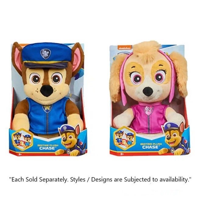 PAW PATROL BEDTIME PLUSH ASSORTED-CHASE AND SKYE