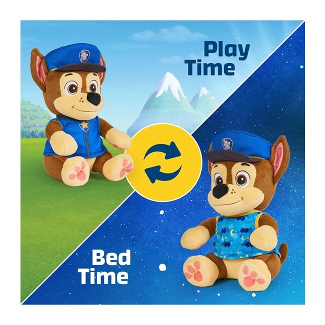 PAW PATROL BEDTIME PLUSH ASSORTED-CHASE AND SKYE