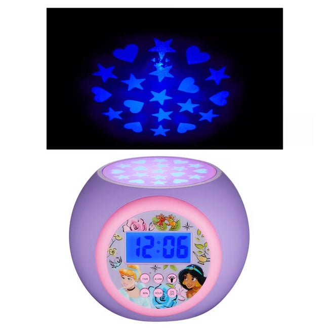 SMD DISNEY PRINCESS ROUND SHAPE PROJECTOR ALARM CLOCK - PURP