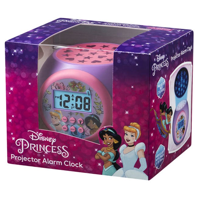 SMD DISNEY PRINCESS ROUND SHAPE PROJECTOR ALARM CLOCK - PURP