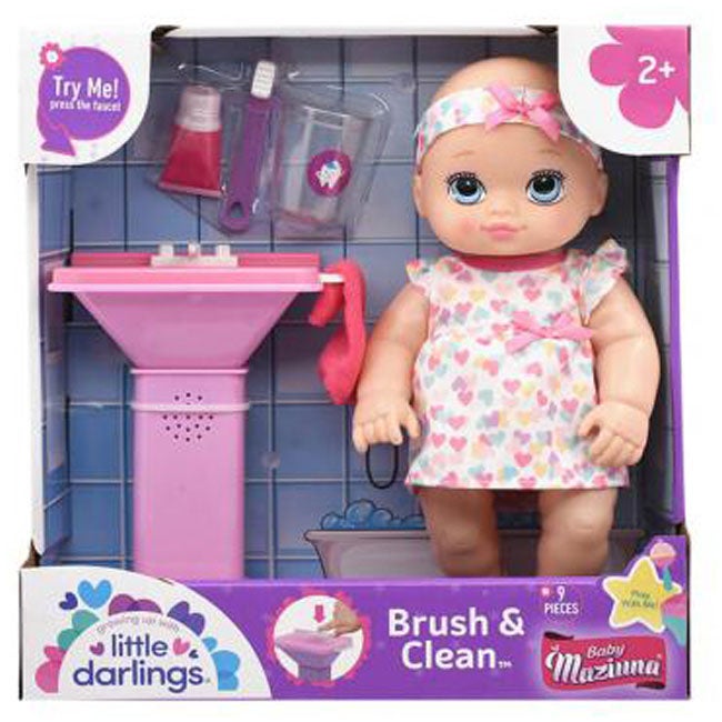 BABY MAZIUNA BRUSH AND CLEAN DOLL PLAYSET