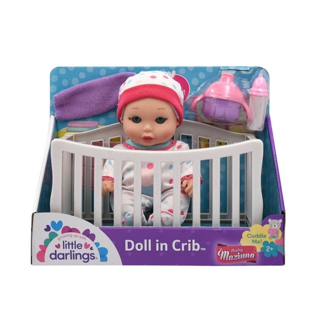 BABY MAZIUNA LITTLE DARLINGS DOLL IN CRIB SET