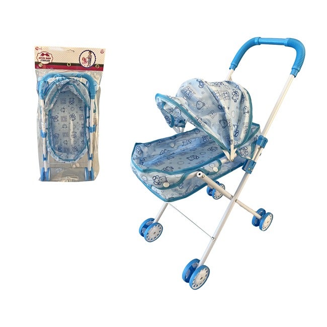 V DORA BLUE WITH CAP METAL BABY STROLLER