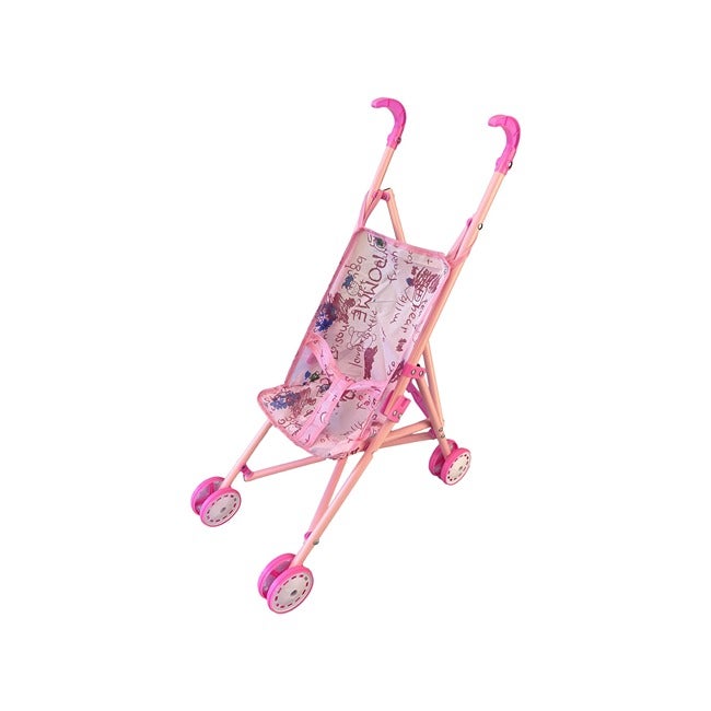 V DORA PINK METAL BABY STROLLER