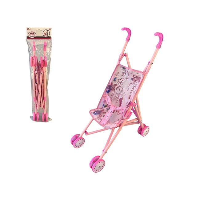 V DORA PINK METAL BABY STROLLER