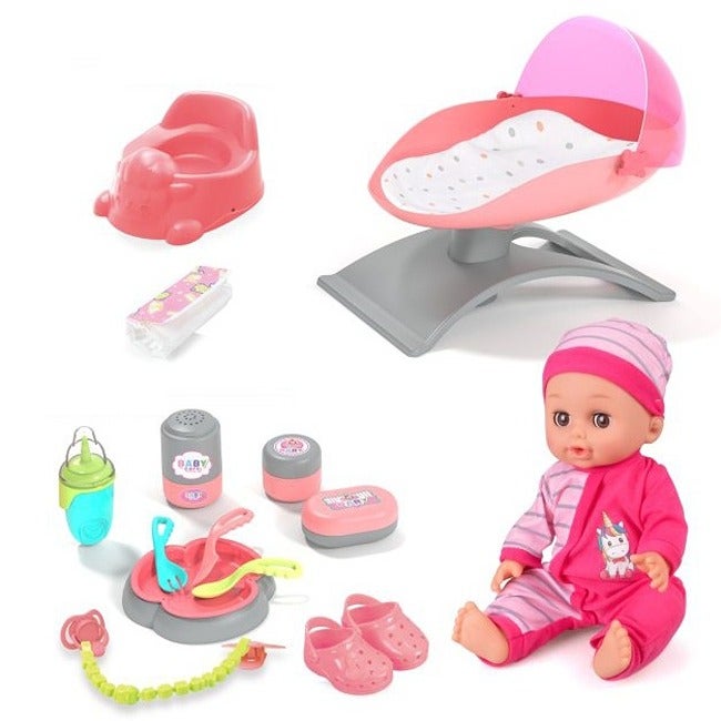 V DORA DOLL 14-INCH BABY DOLL PLAYSET WITH SOUNDS-WZB4109-4