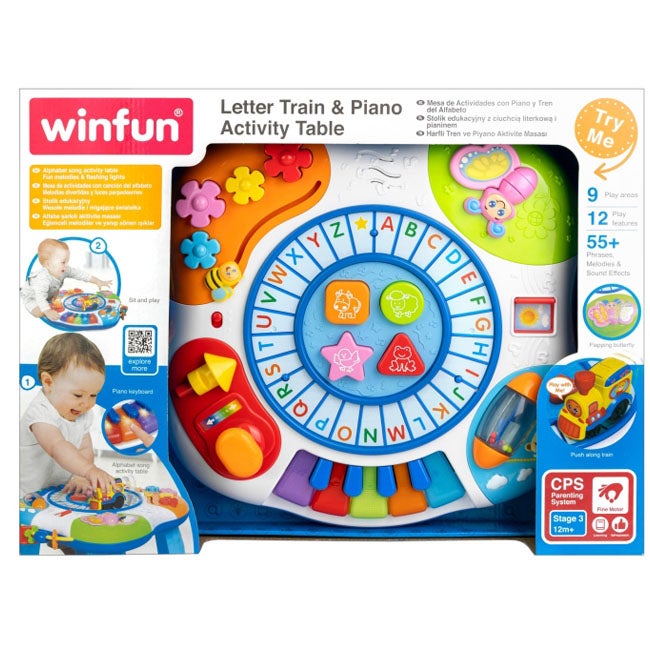 WINFUN LETTER TRAIN AND PIANO ACTIVITY TABLE