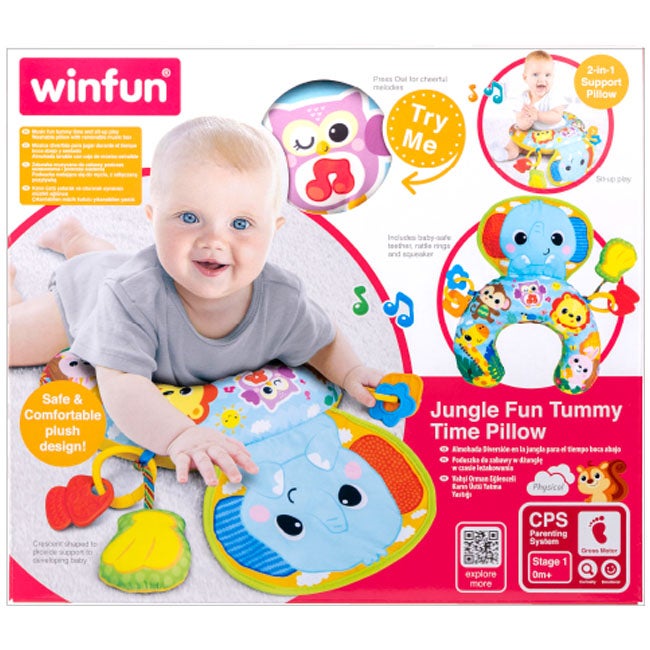 WINFUN JUNGLE FUN TUMMY TIME PILLOW