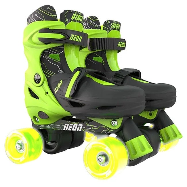 YVOLUTION 6-12 GREEN NEON COMBO SKATES