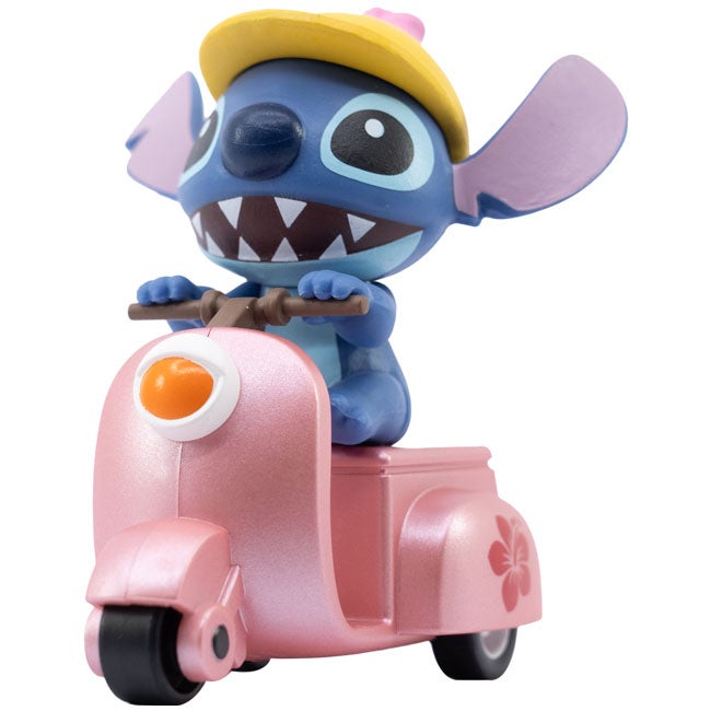YUME DISNEY STITCH PULLBACK MOTORCYCLE PINK