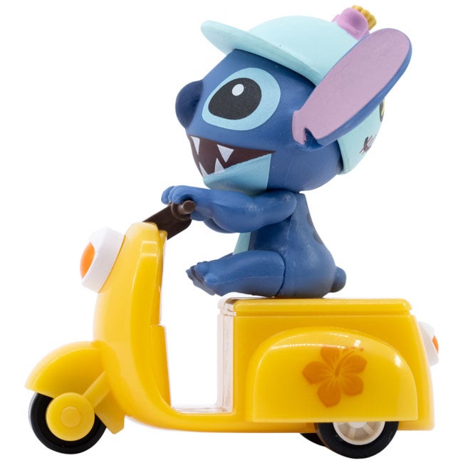 YUME DISNEY STITCH PULLBACK MOTORCYCLE YELLOW