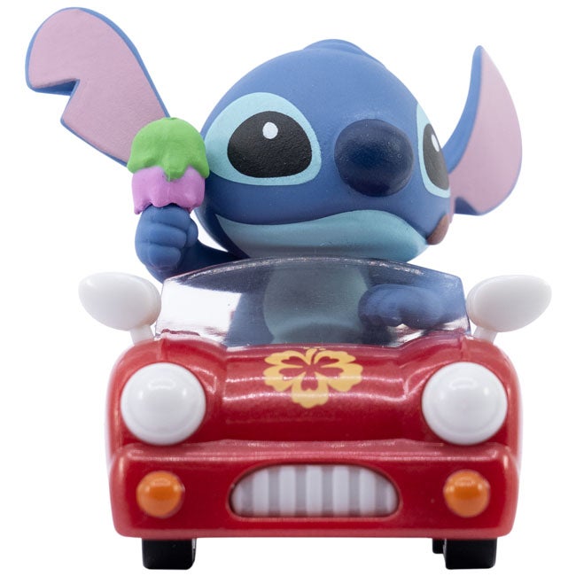 YUME DISNEY STITCH PULLBACK SPORTS CAR WITH ICECREAM - RED